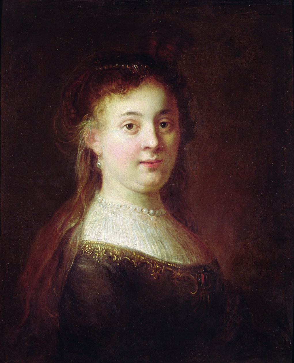 Saskia van Uylenburch，c.1633的肖像 作者 伦勃朗·范·赖恩