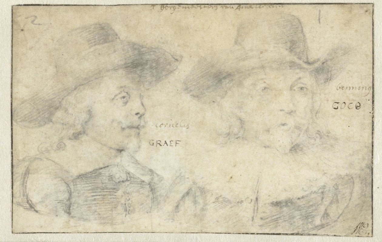 Cornelis de Graeff 和 Frans Banningh Cocq 的肖像 作者 伦勃朗·范·赖恩