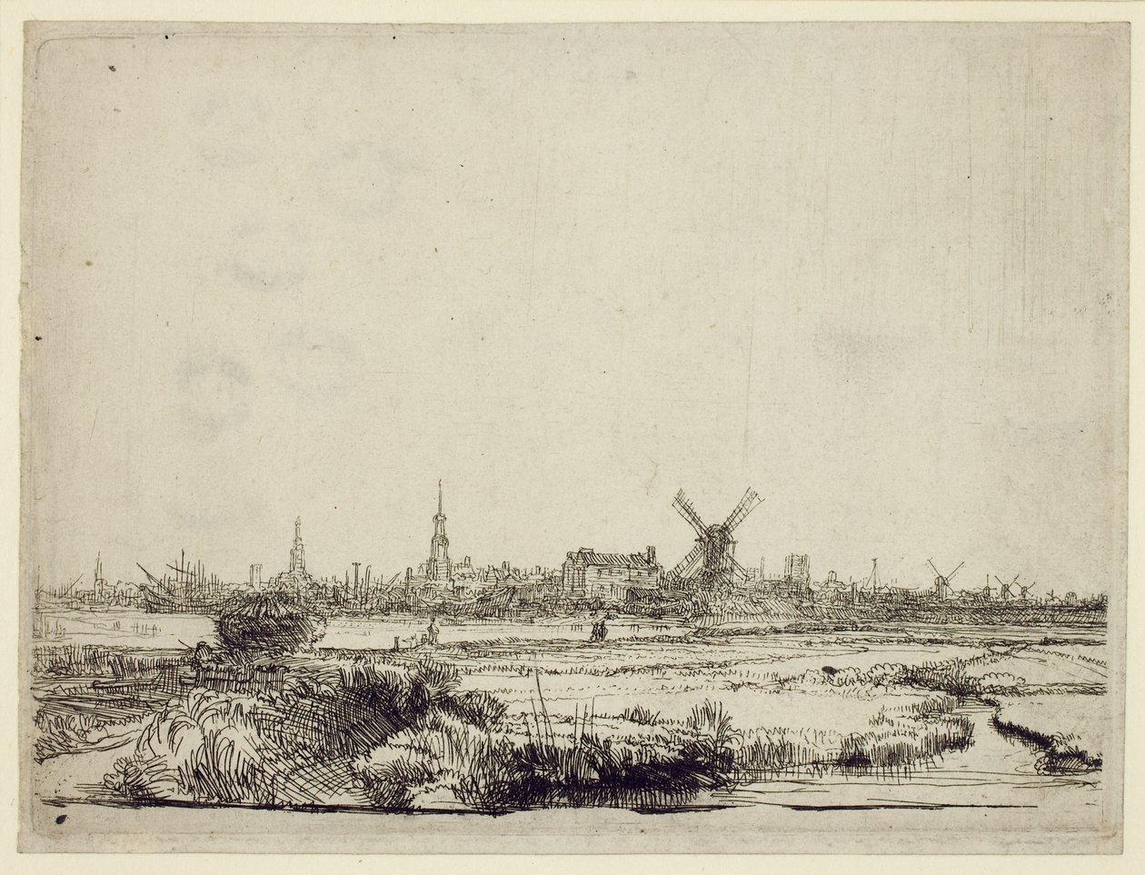 阿姆斯特丹视图，c.1640 作者 伦勃朗·范·赖恩