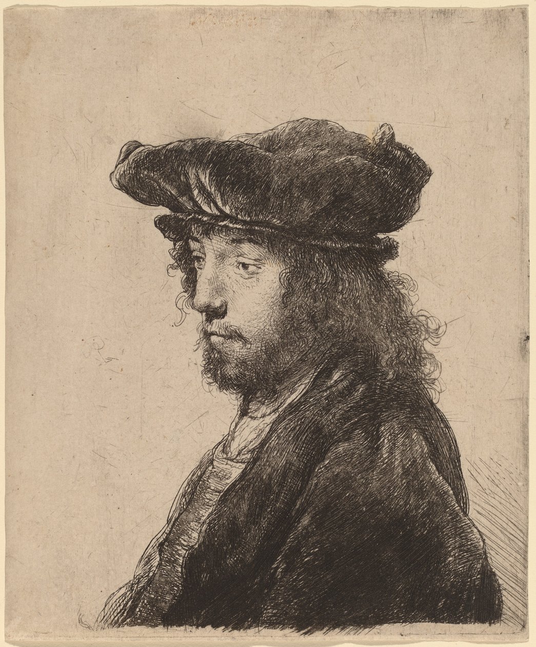 第四个东方头 作者 Rembrandt van Rijn 和伦勃朗工作室
