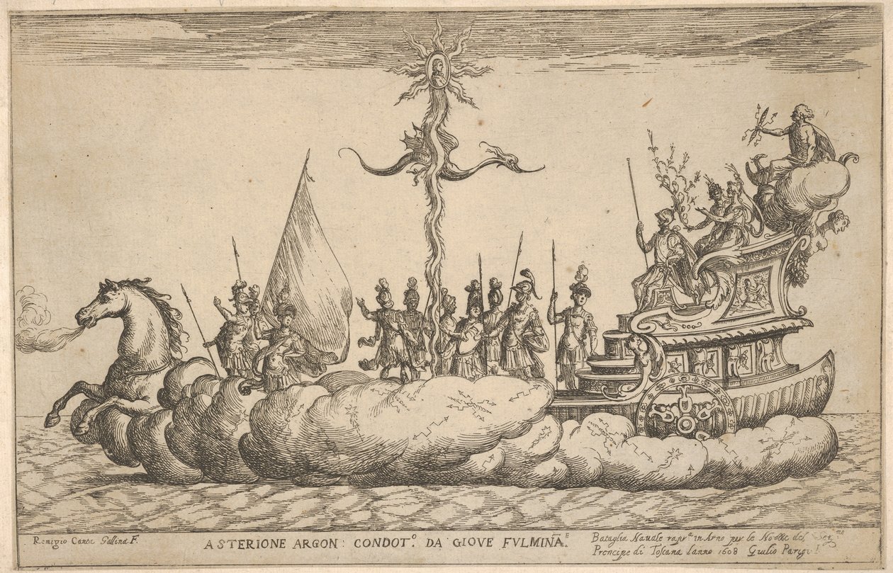 1608年，来自Argonauts船只系列中的Asterion，用于Cosimo ...的婚礼庆典。 作者 雷米吉奥·坎塔加琳娜（Remigio Cantagallina）