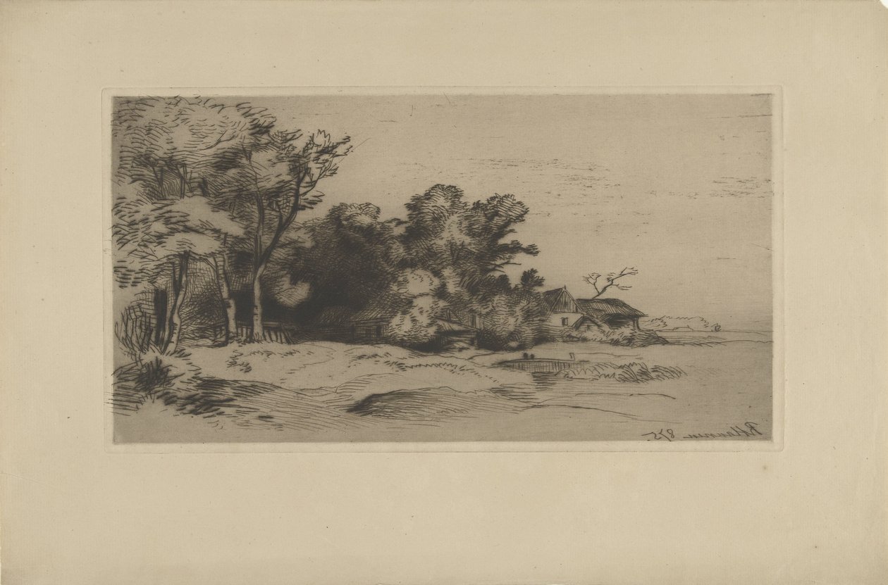 风景与农场 作者 雷米纽斯·阿德里安·哈南（Remigius Adrianus Haanen）