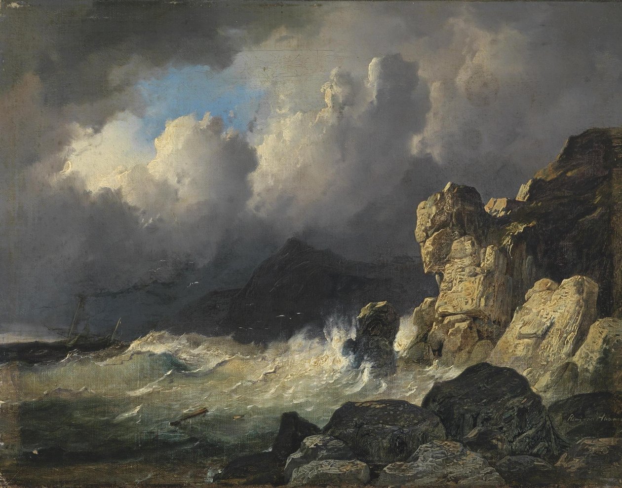 暴风雨海岸线 作者 雷米纽斯·阿德里安·哈南（Remigius Adrianus Haanen）