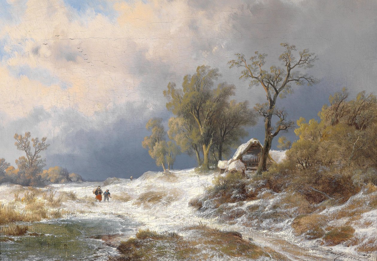 冬景（1869 年） 作者 雷米纽斯·阿德里安·哈南（Remigius Adrianus Haanen）