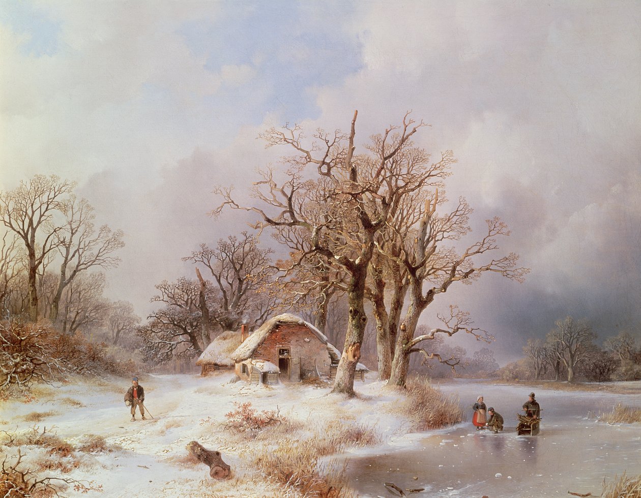 冬季景观（油） 作者 雷米纽斯·阿德里安·哈南（Remigius Adrianus Haanen）