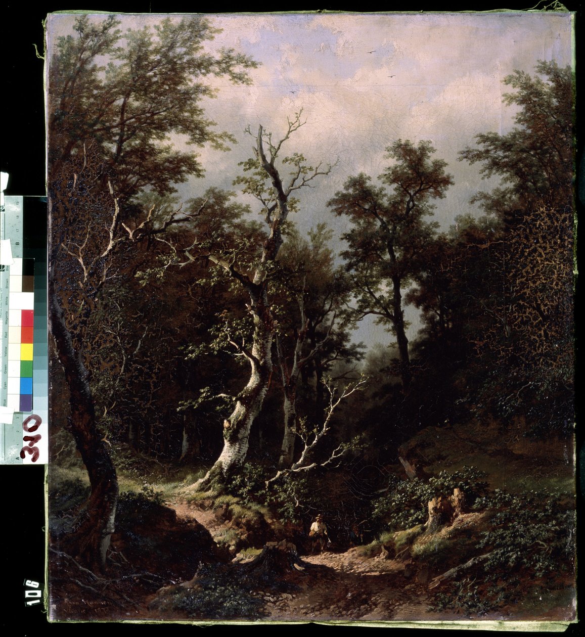Paysage de foret（森林景观）。Remigius Adrianus van Haanen（雷米或雷米-阿德里安-范-汉南）的画作 作者 雷米格斯·范·哈嫩（Remigius van Haanen）