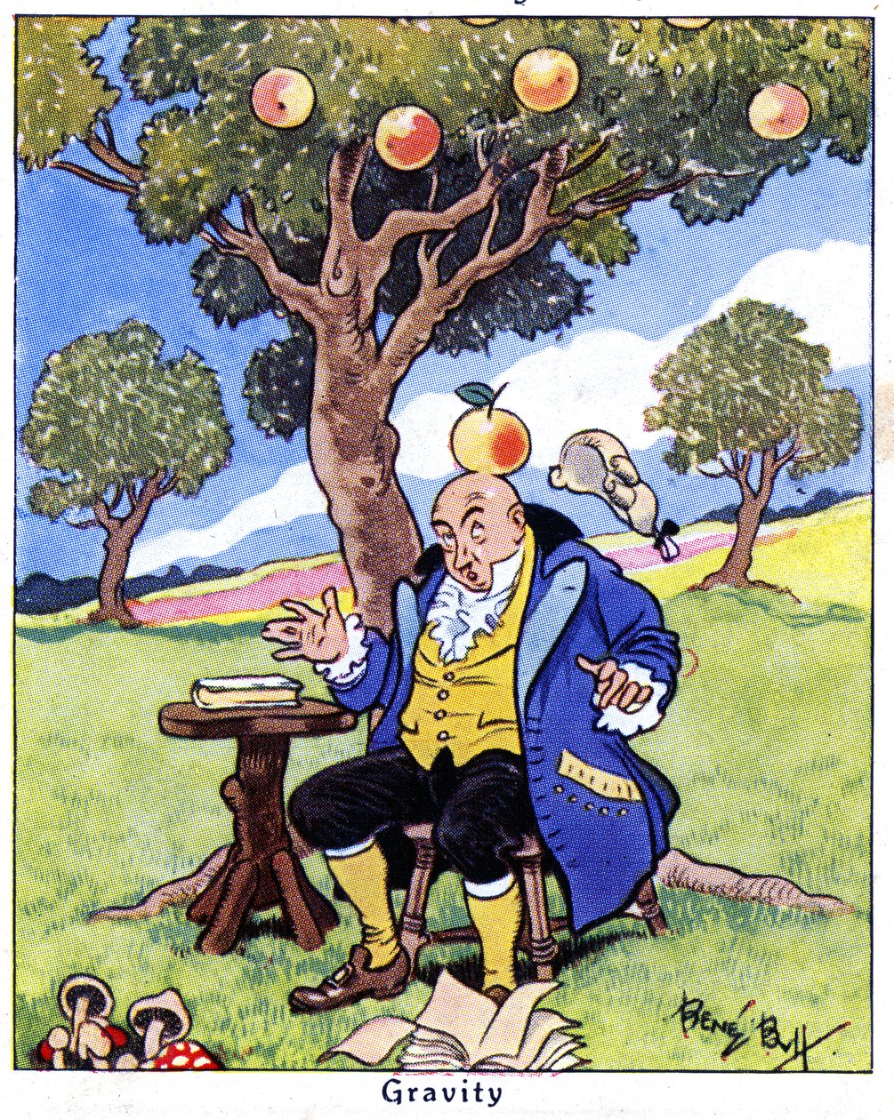 艾萨克·牛顿发现引力，1936年 作者 雷内·布尔