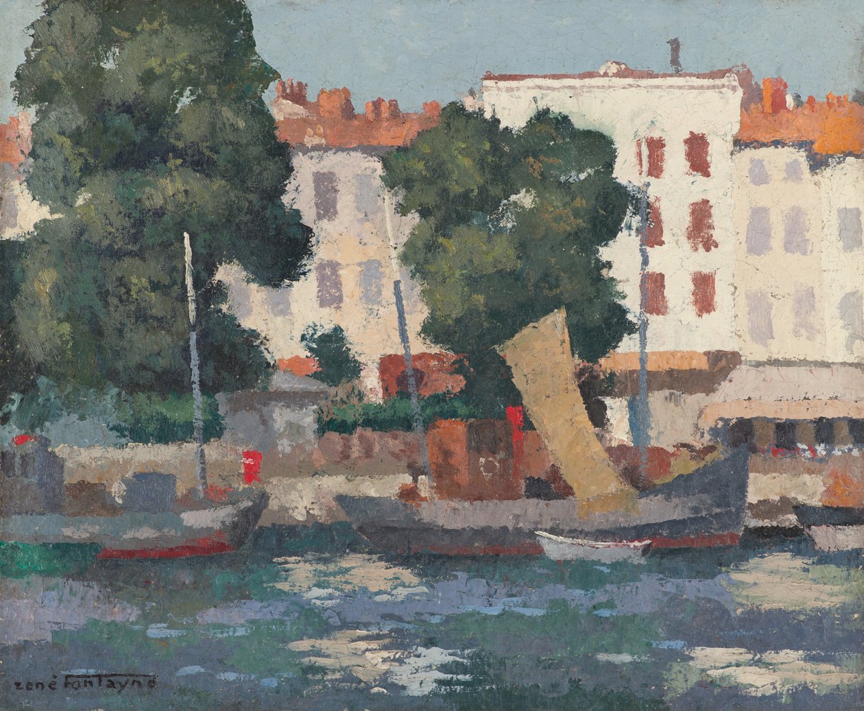 Le Quai des Dames（麻布油画） 作者 雷内芳泰恩