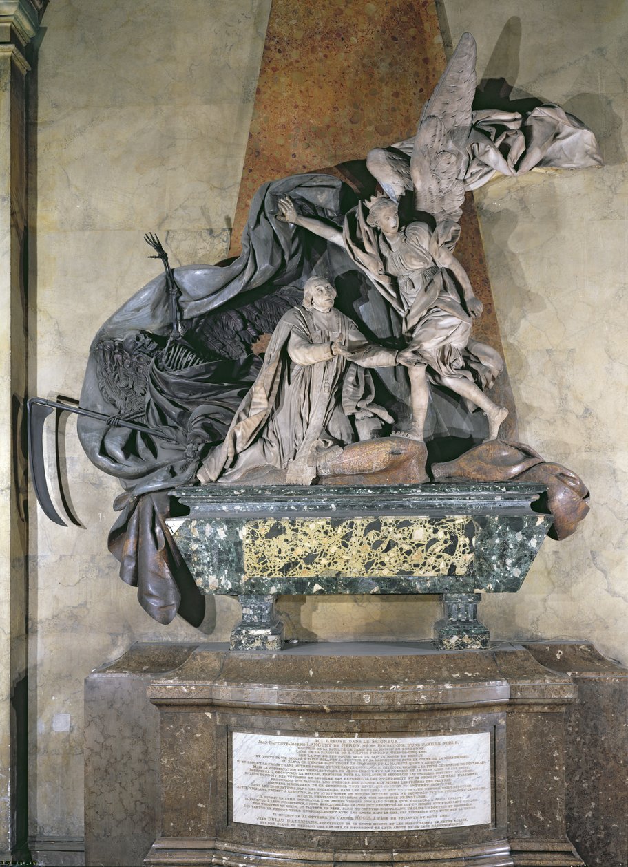 Jean Baptiste Joseph Languet de Gergy（1675-1750）墓于1753年完工，1757年（大理石和木材） 作者 雷内·米歇尔·斯洛兹