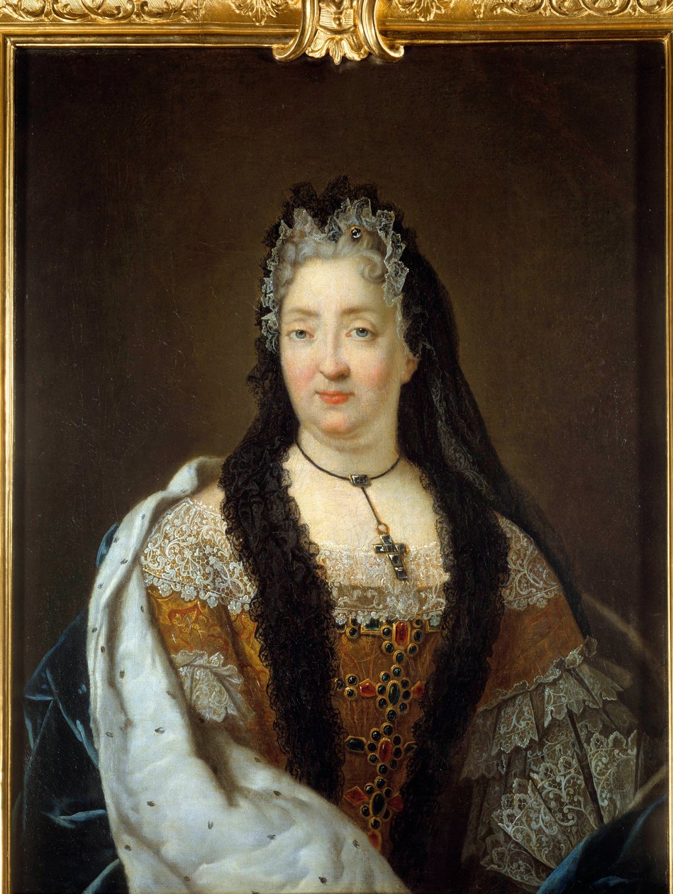 Anne Marie de La Tremoille 的肖像，Princesse des Ursins（1642-1722 年）由 Rene Antoine Houasse（1645-1710 年）创作的绘画 作者 蕾妮·安托万·侯阿斯