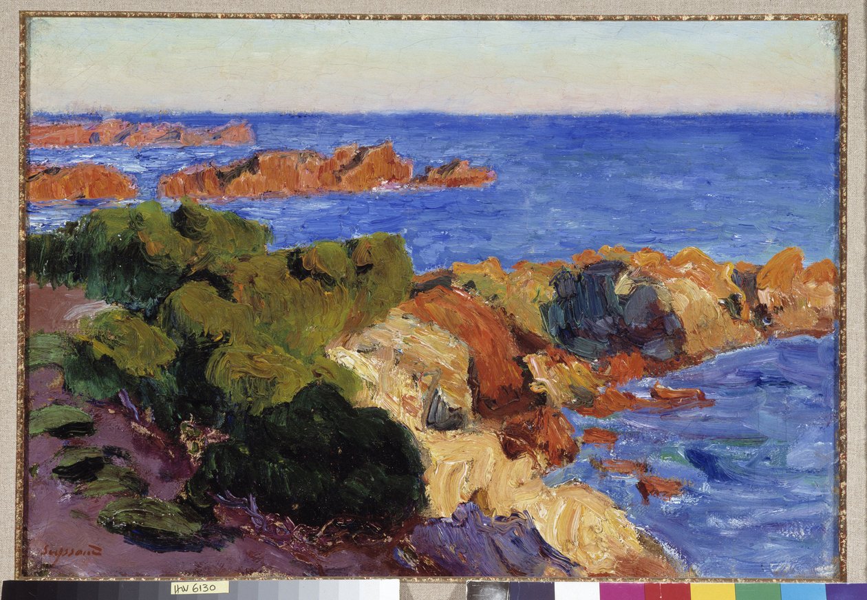 阿盖的红色岩石 勒内·赛索 (Rene Seyssaud) (1867-1952) 绘画 1901 年 马赛普罗旺斯基金会 作者 雷内·奥古斯特·赛索