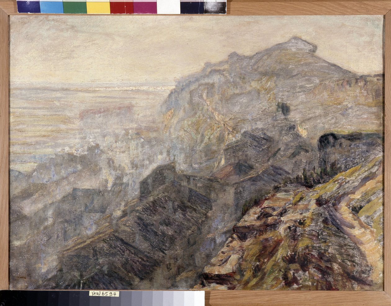 圣查马斯（Saint Chamas），旧屋顶（布面油画） 作者 雷内·奥古斯特·赛索