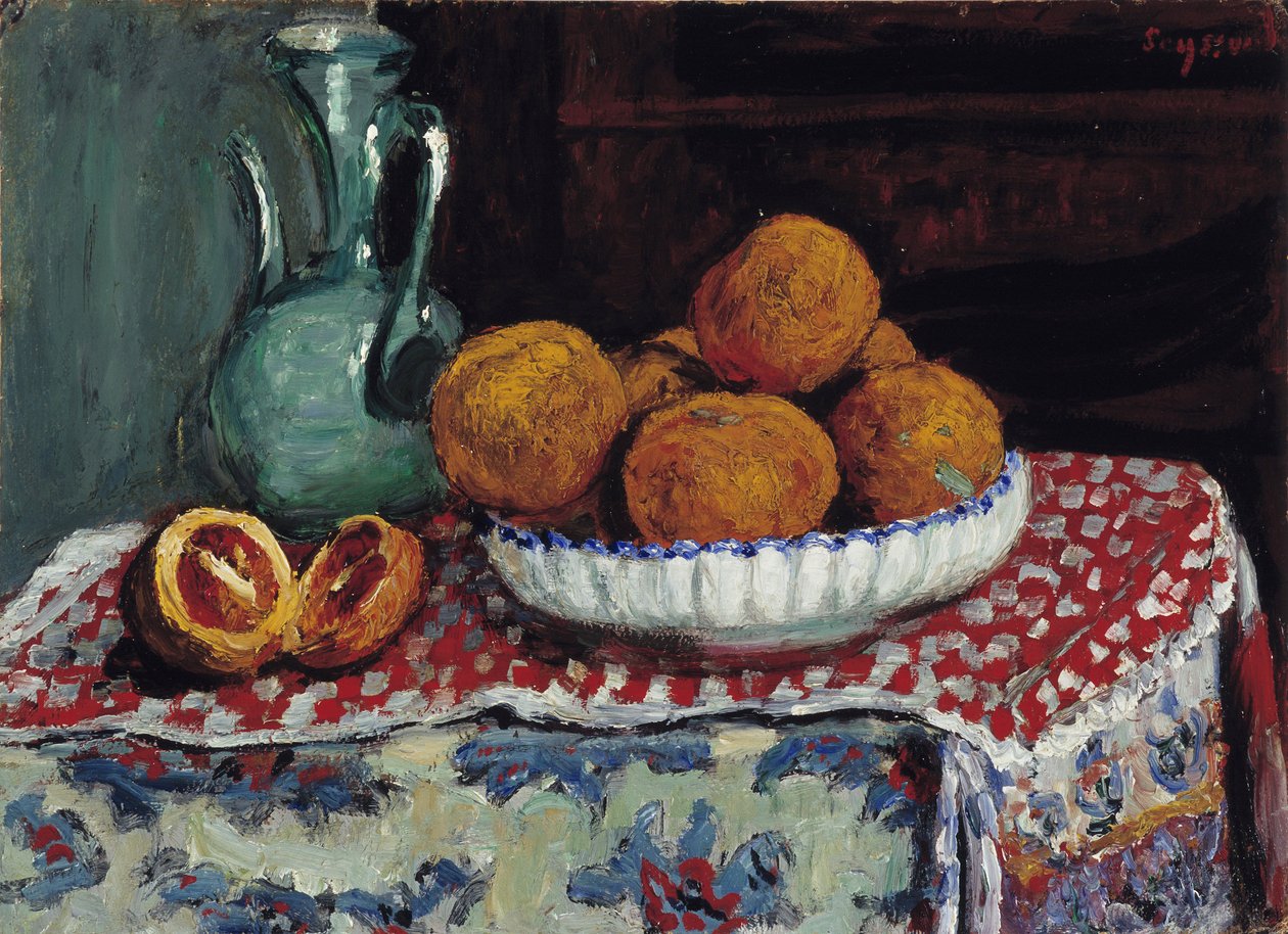Rene Seyssaud（1867-1952 年）1909 年的油画《壶边的静物 必须提及：普罗旺斯问候基金会收藏，马赛 作者 雷内·奥古斯特·赛索