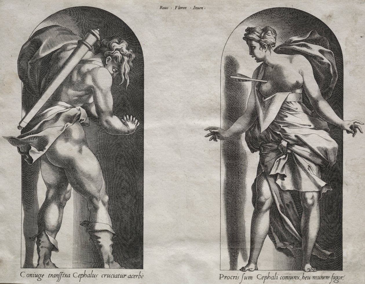 1538-1540年在两个壁Ni中的Cephalus和Procris。 作者 雷内·博伊文（Rene Boyvin）
