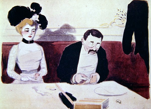 La Douloureuse》，约1900年（纸上水彩）。 作者 雷内·乔治·赫尔曼·保罗