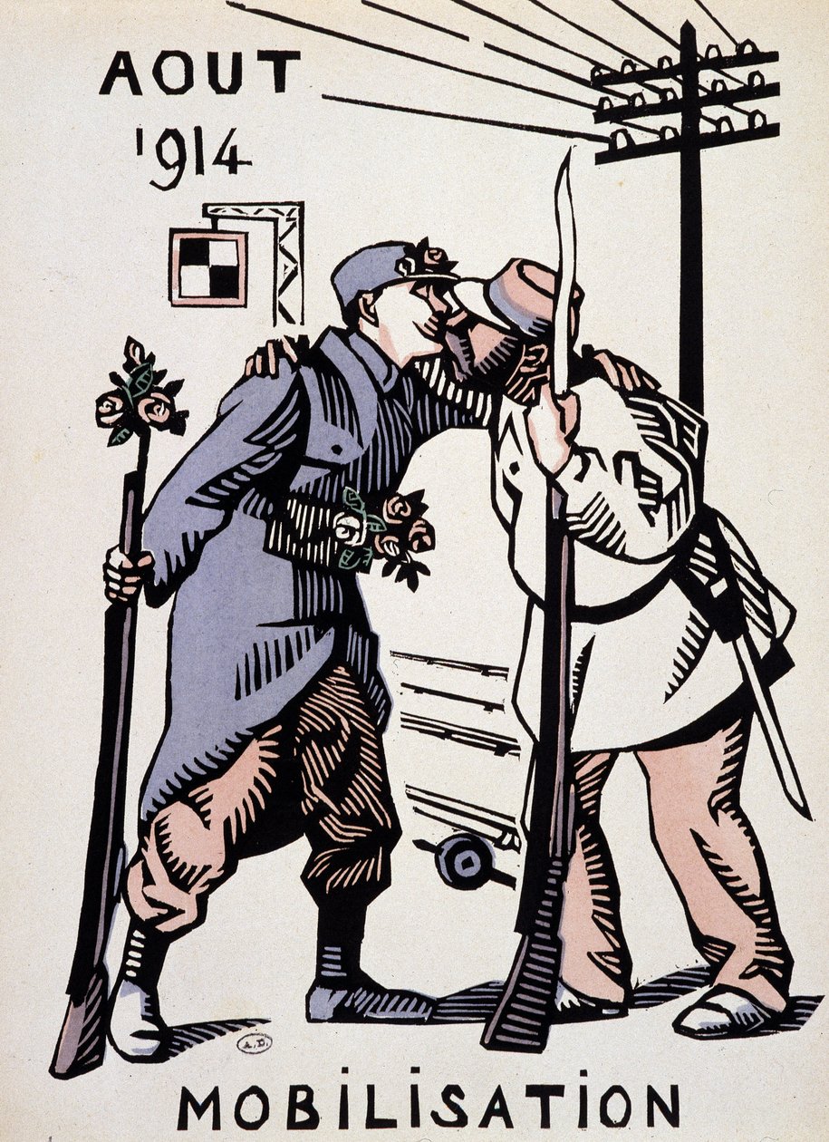 1914 年 8 月，动员 - 赫尔曼·保罗在“战争日历”编辑中绘制。 1916年 作者 雷内·乔治·赫尔曼·保罗
