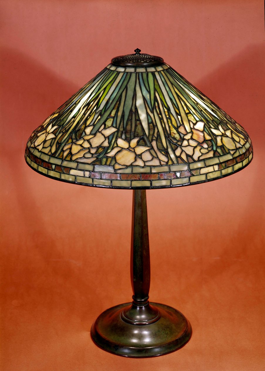 1900 年由 Rene Lalique (1860-1945) 制造的台灯 作者 勒内·朱尔斯·拉利克