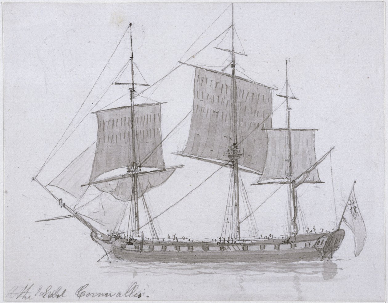 Earl Cornwallis，第1786-94页（笔和墨水在纸上洗） 作者 爱德华·托马斯·丹尼尔（Edward Thomas Daniell）