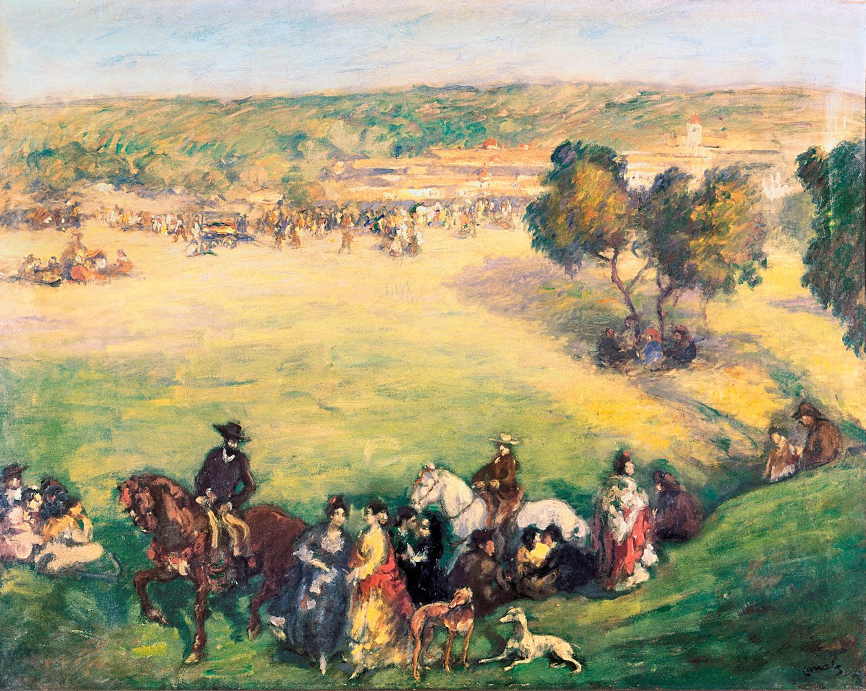 The meadow. Painting by Ricard Canals i Llambi (1876-1931). Oil on canvas. 作者 里卡多运河与兰比