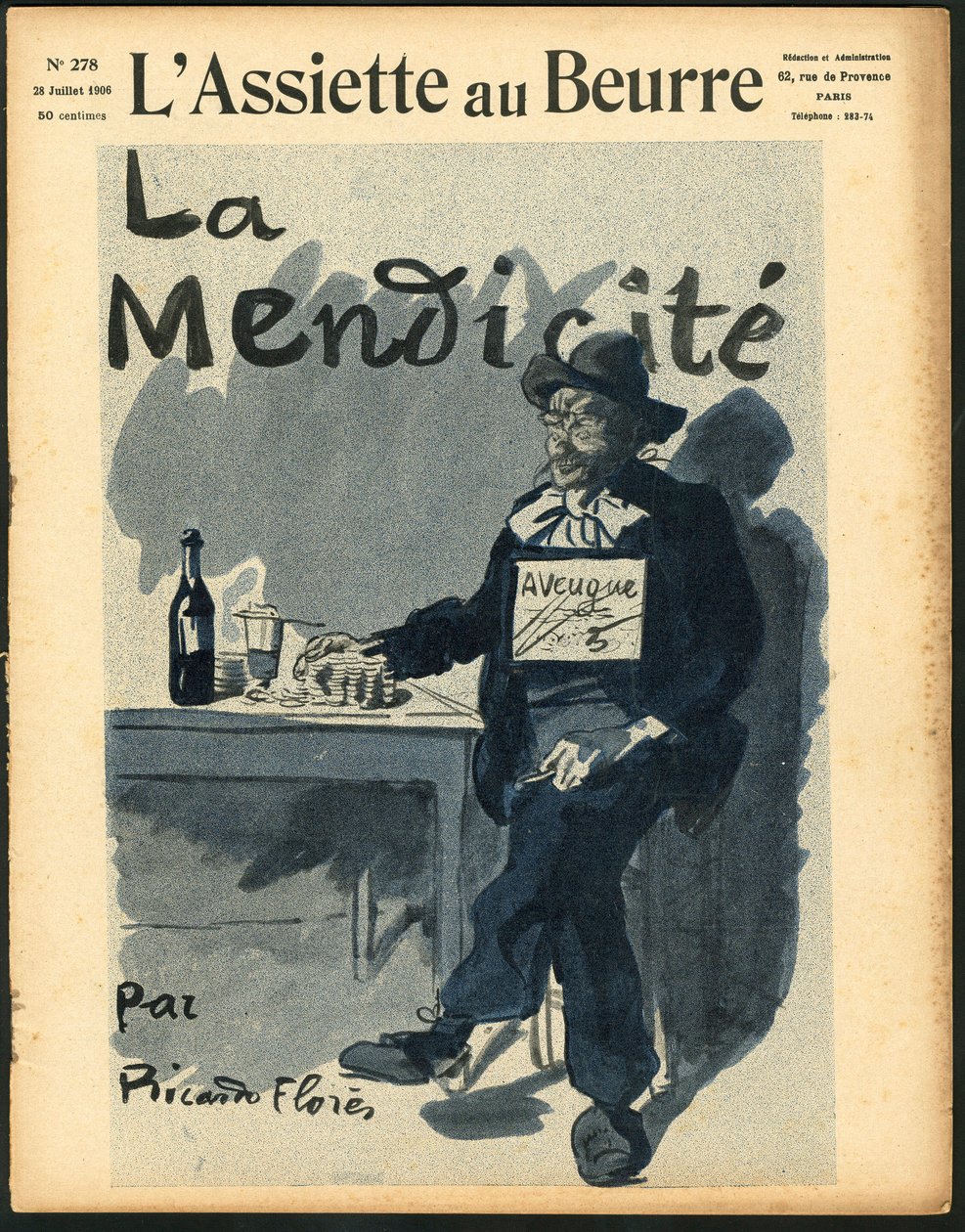 Cover of “” The Butter Plate””, number 278, Satirical in Colors 作者 里卡多·弗洛雷斯（Ricardo Flores）