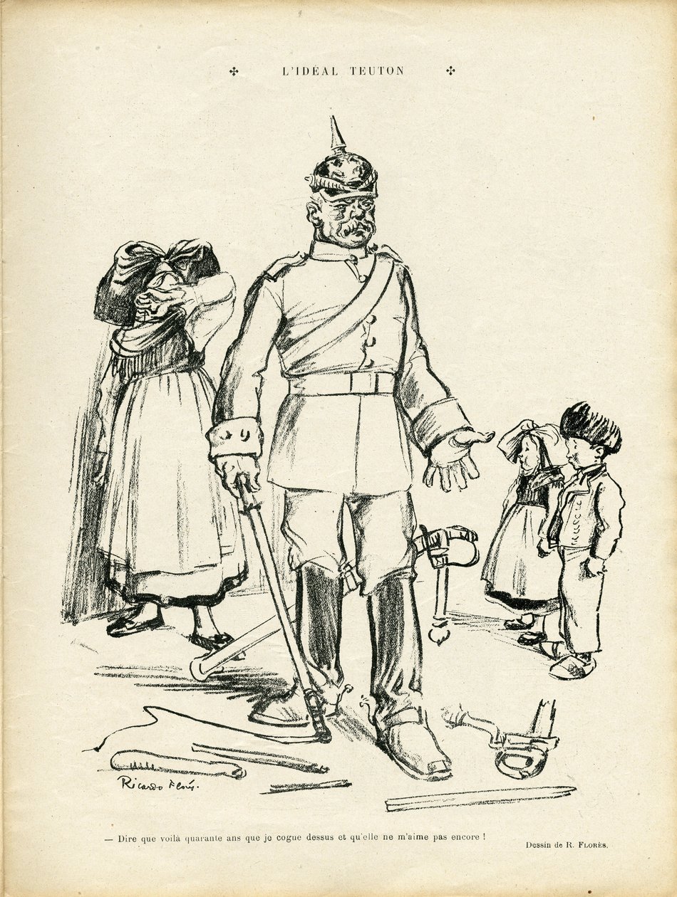 Illustration of Ricardo Flores (1878-1918) in Le Rire 作者 里卡多·弗洛雷斯（Ricardo Flores）