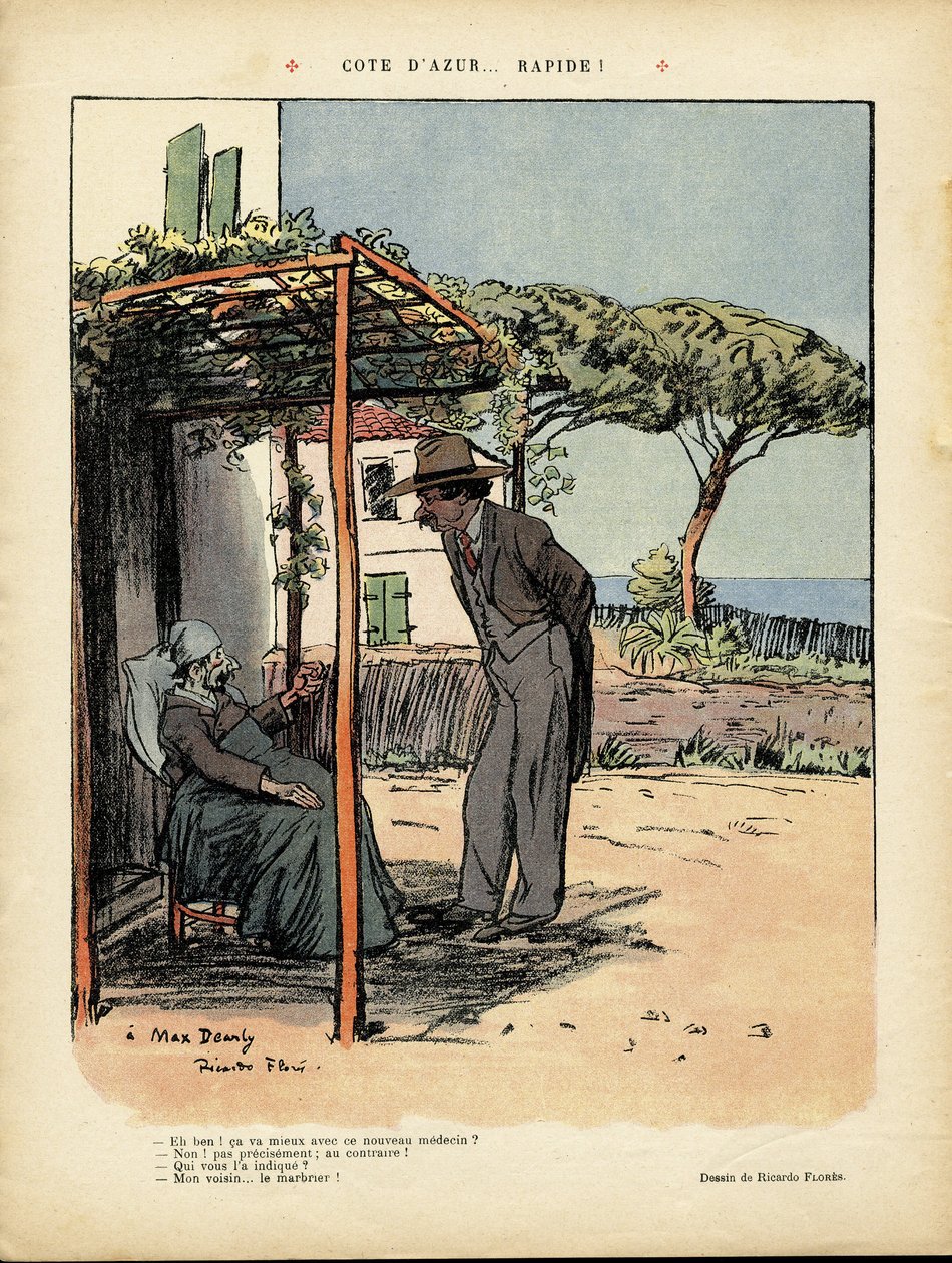 Illustration of Ricardo Flores (1878-1918) in Le Rire, 24/02/12 - Cote d