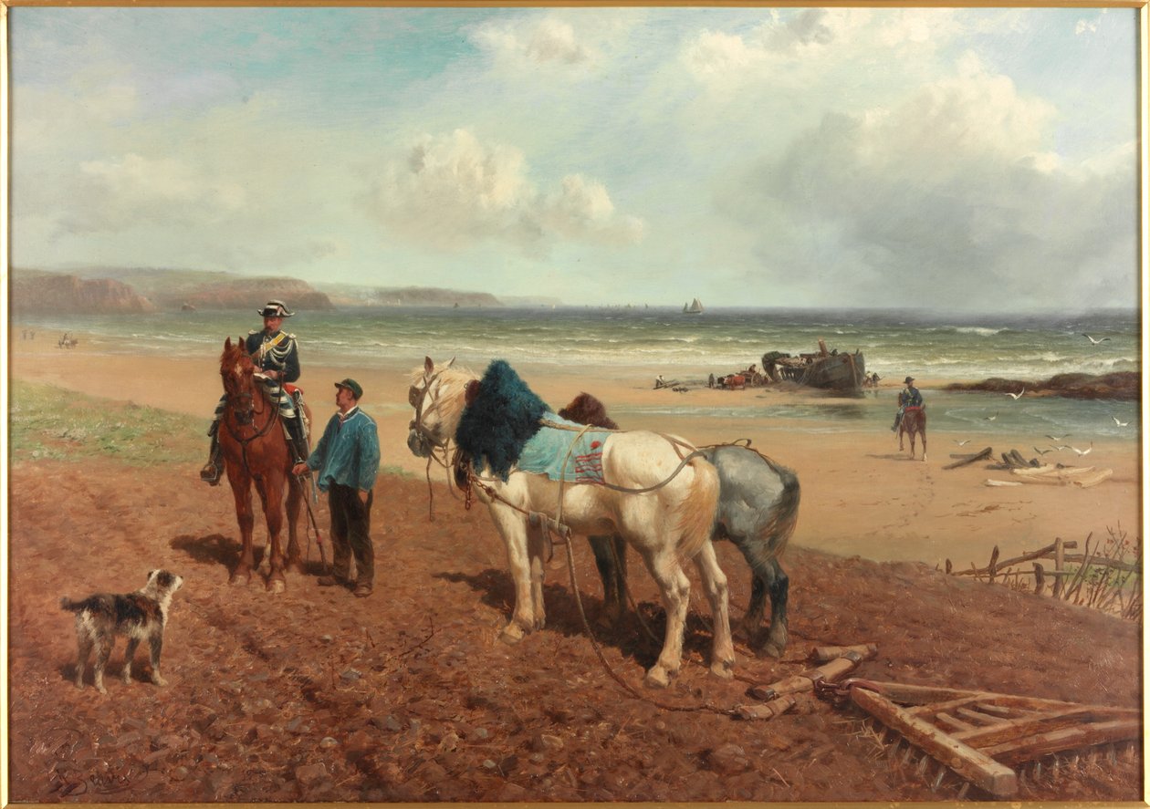 沉船的故事，c.1872 作者 理查德·比维斯（Richard Beavis）