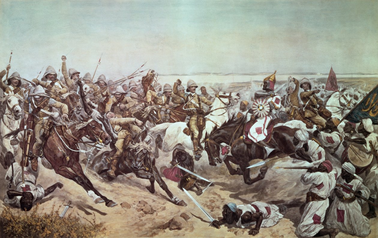 1898年9月2日在恩图曼的第21枪骑兵的冲锋 作者 理查德·卡顿·伍德维尔初级