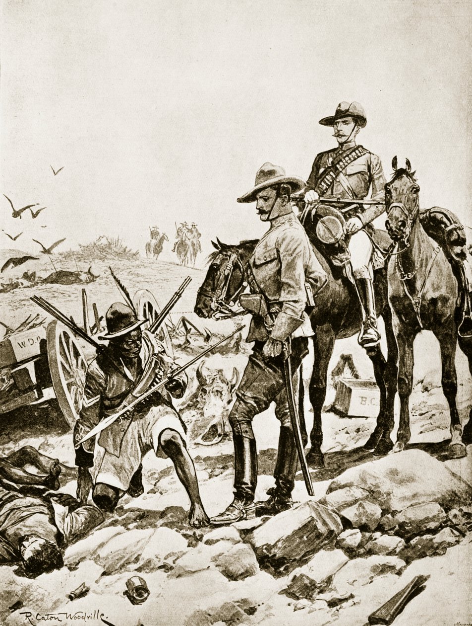 在1893年的马塔贝莱的轨道上 作者 理查德·卡顿·伍德维尔初级