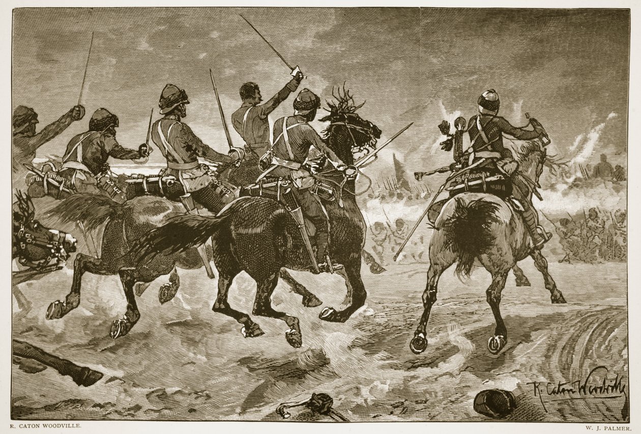 Mahsameh，1882年埃及战争中的场景，由WJ Palmer雕刻 作者 理查德·卡顿·伍德维尔