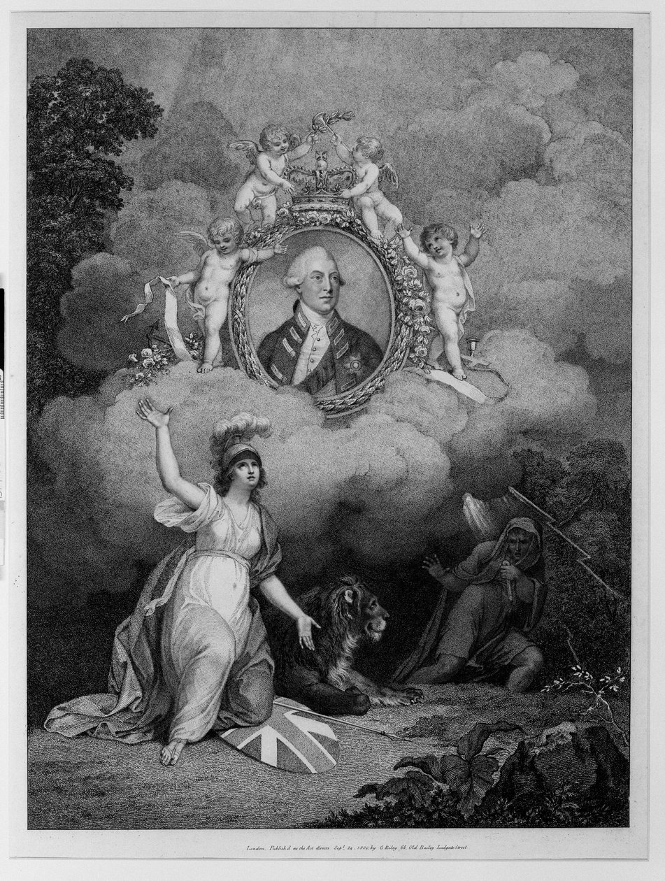 乔治三世国王（1738-1820），弗朗西斯巴托洛齐（1727-1815）1802（点画雕刻） 作者 理查德·科博尔德