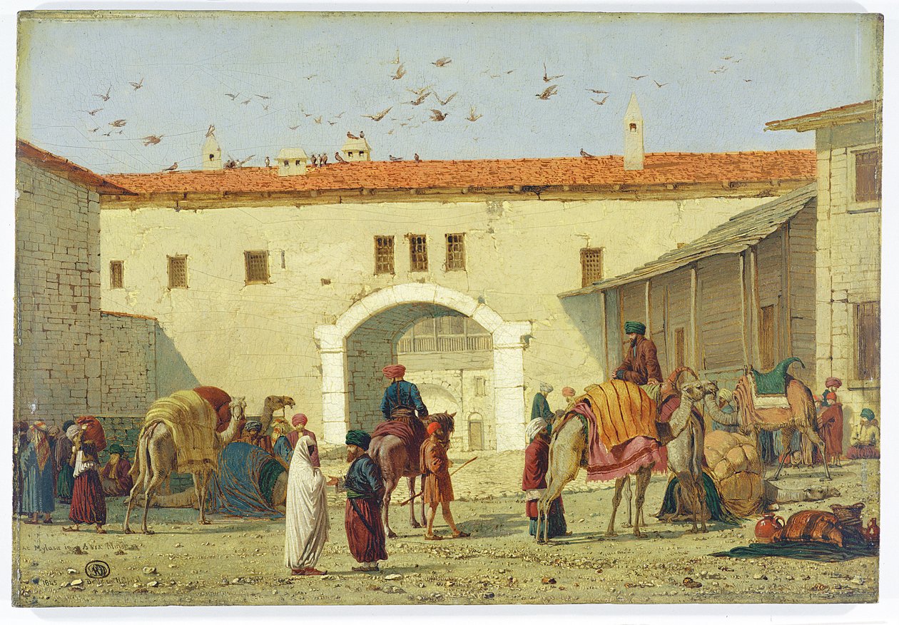 土耳其Mylasa的Caravanserai，1845年 作者 理查德·达德