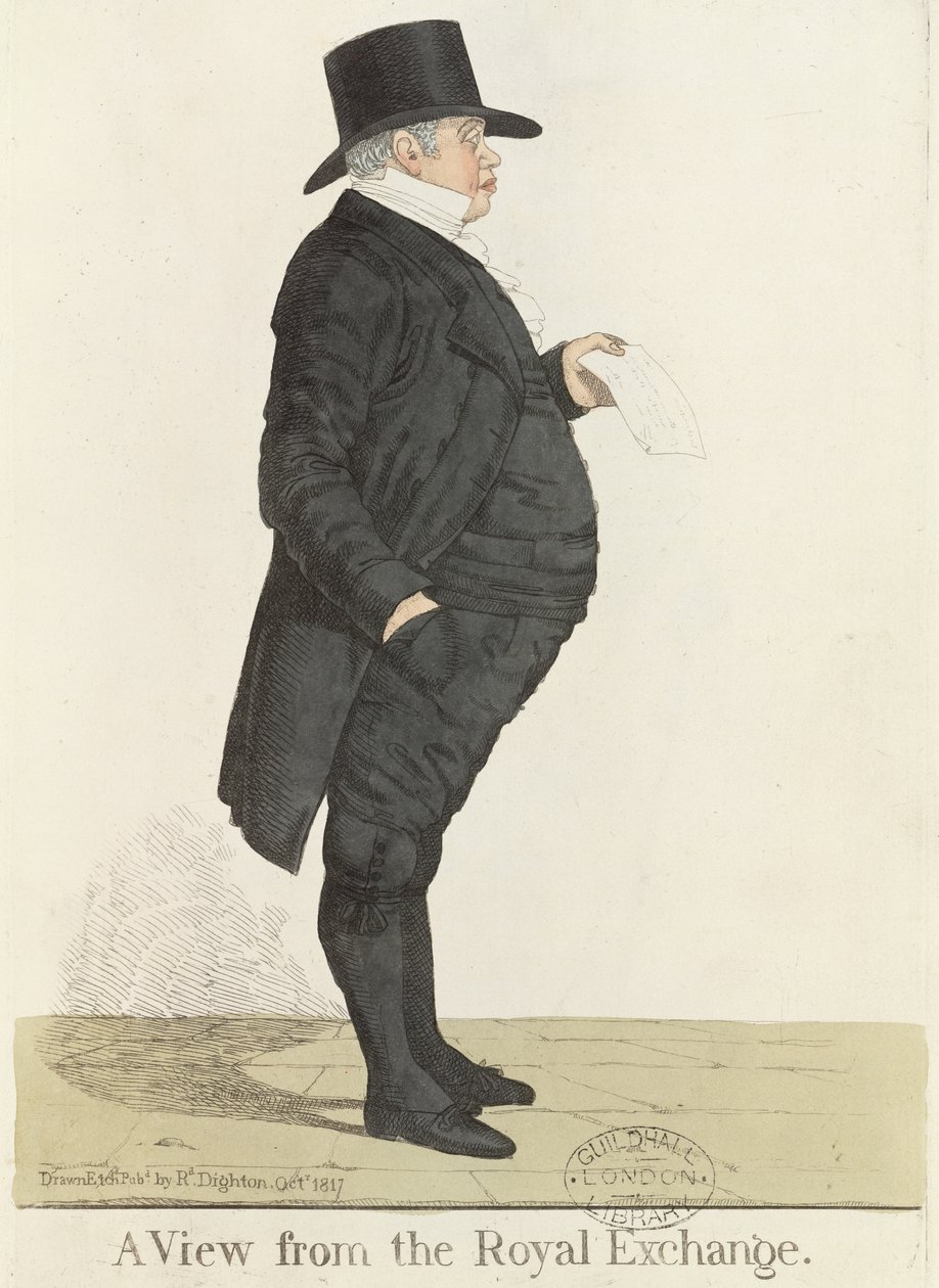 内森罗斯柴尔德先生（1777年至1836年），来自&39;Dighton&39;s City Characters&39;，1817年10月 作者 理查德·邓顿