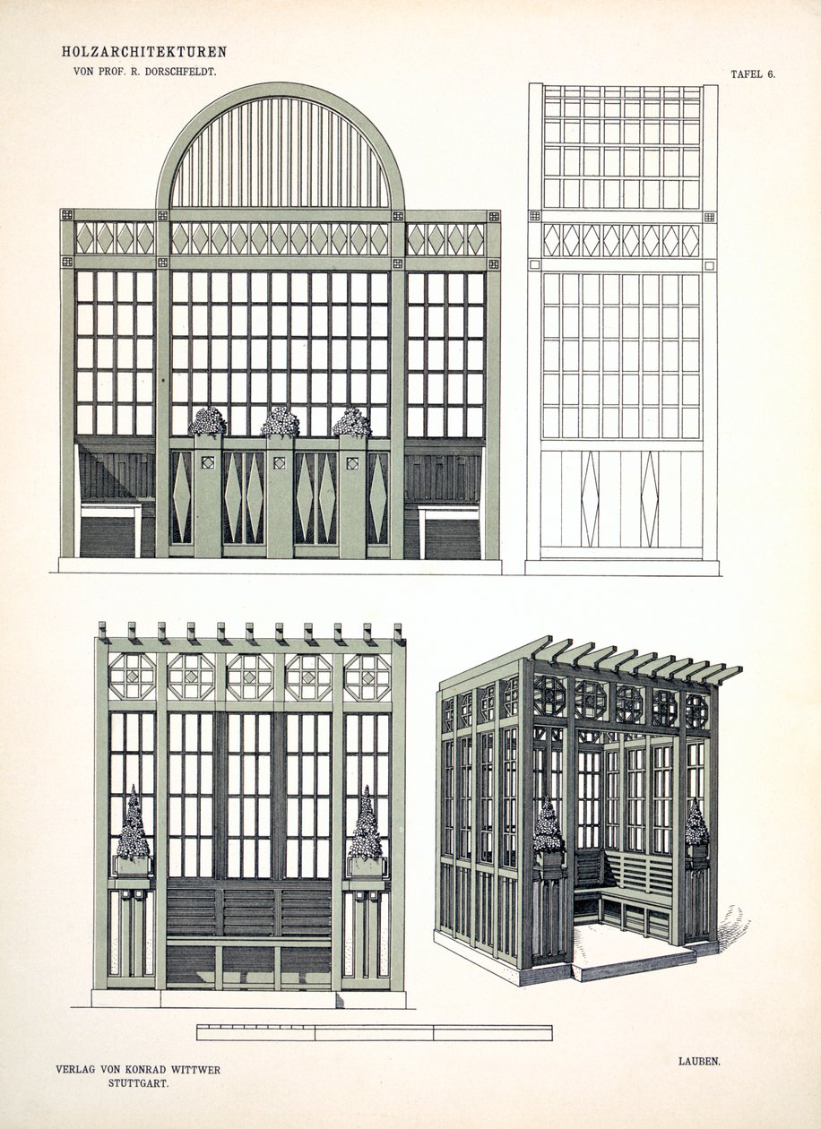 建筑在伍德，c.1900 作者 理查德·多施费尔特