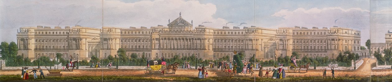 Cumberland Terrace酒吧享有摄政公园周围全景的细节，酒吧。作者：Ackermann，1831（aquatint） 作者 理查德·莫里斯