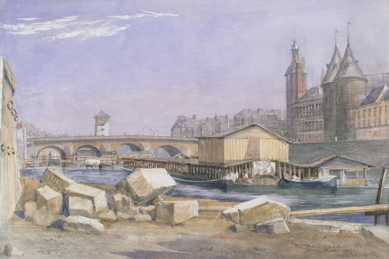 改变的桥梁和Conciergerie，巴黎，1837年 作者 理查德·雷德格雷夫