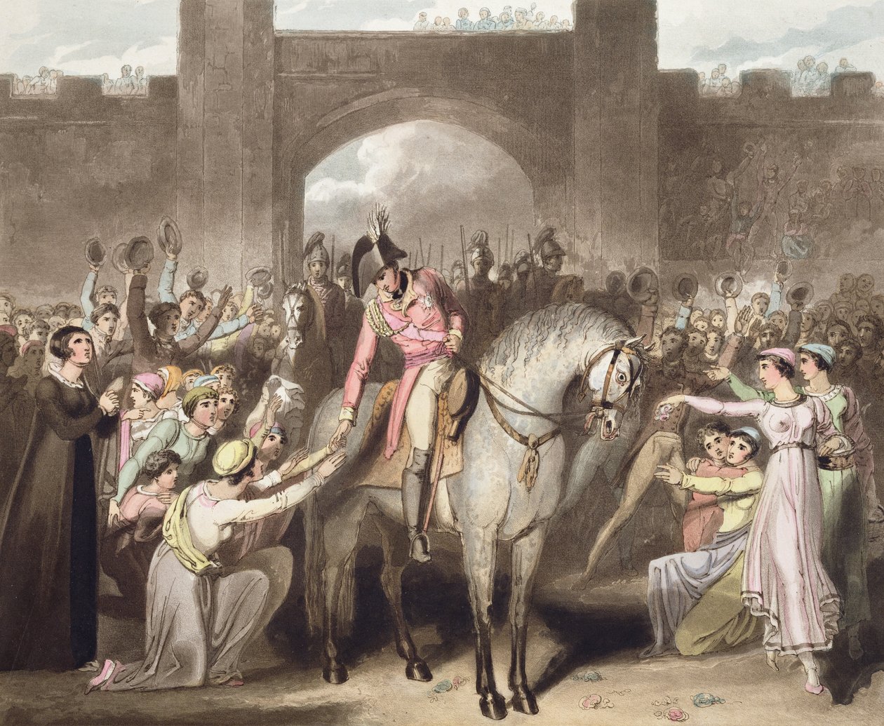 1814年4月10日，图卢兹出自“惠灵顿公爵的胜利”，由T. Fielding，酒吧雕刻而成。 1819 作者 理查德·韦斯特尔