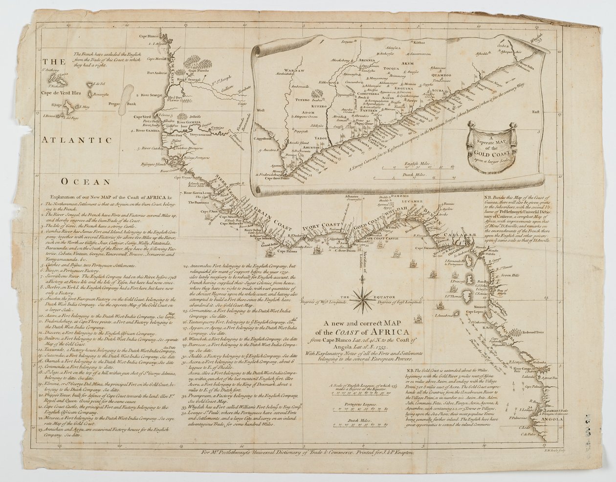 1753年非洲海岸地图 作者 理查德·威廉·西尔