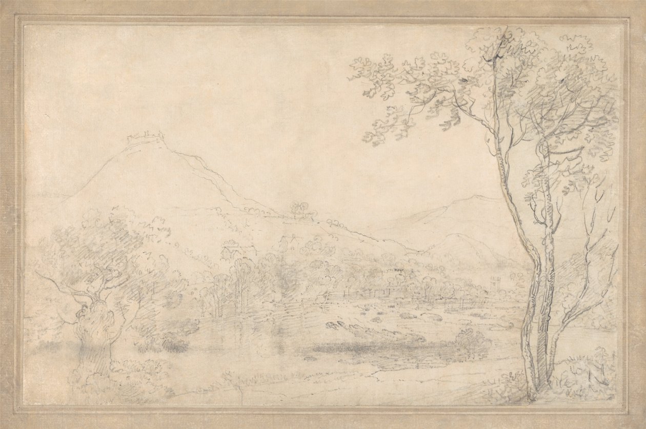 Castell Dinas Bran，威尔士 作者 理查德·威尔逊