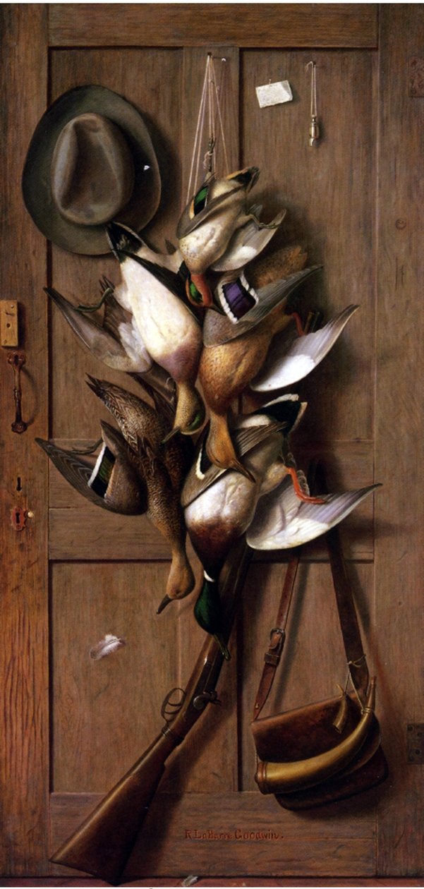 鸭子：西奥多·罗斯福的小屋门，1905年 作者 理查德·拉·巴里·古德温