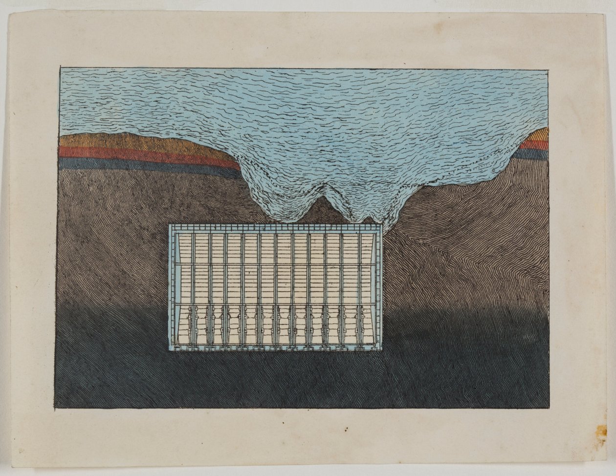 盾牌水洗图，约 1818-39 年（水彩画） 作者 理查德比米什