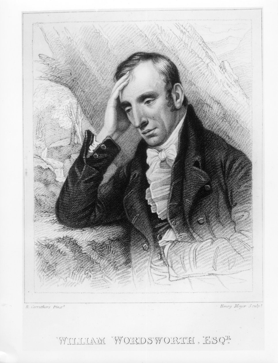 威廉华兹华斯（1770-1850）的肖像由Henry Meyer（1782-1847）刻 作者 理查德·卡鲁瑟斯