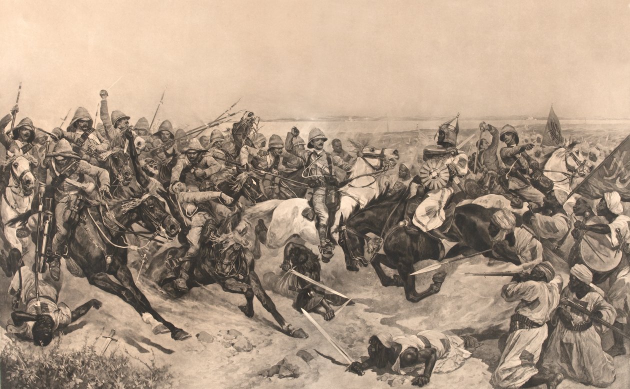 The Charge of the 21st Lancers at the Battle of Omdurman 作者 理查德·卡顿（之后）伍德维尔