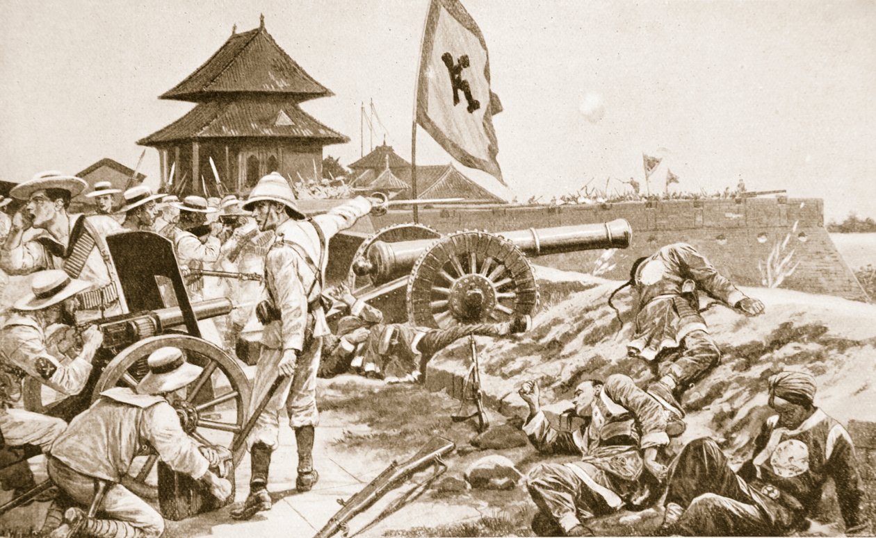 义和团运动，来自&39;哈钦森国家历史&39;的插图，c.1910 作者 理查德·卡顿·伍德维尔