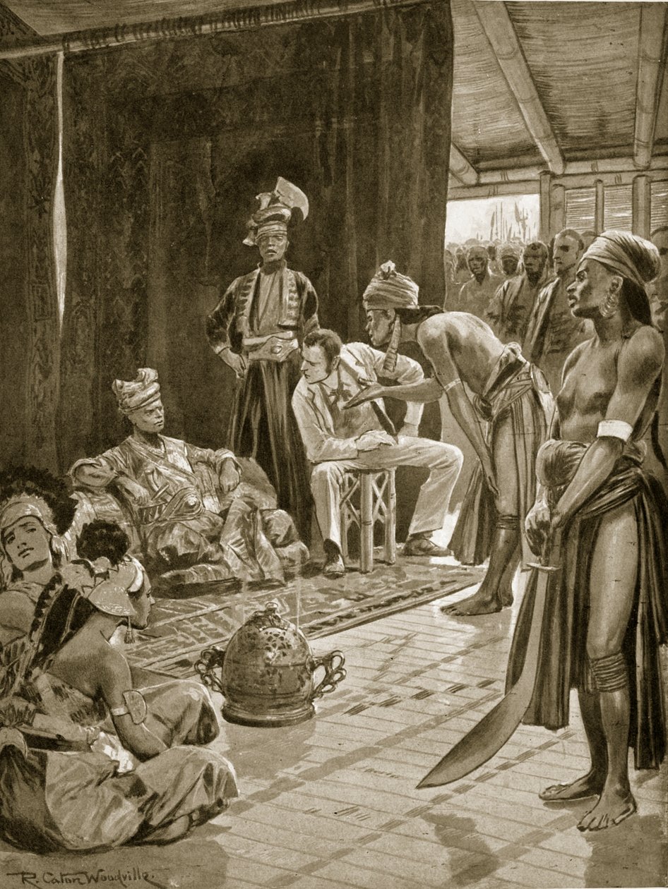 1842年，婆罗洲的詹姆斯布鲁克爵士，插图来自&39;哈钦森的英国民族故事&39;，c.1923 作者 理查德·卡顿·伍德维尔初级