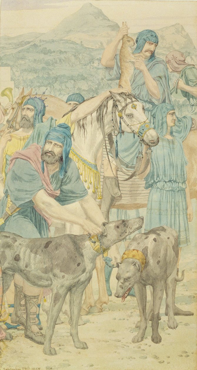 狩猎场景，1855年 作者 理查德·达德