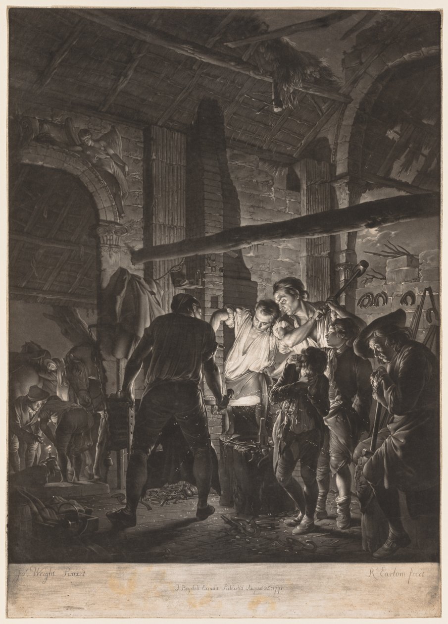 铁匠，1771年。 作者 理查德·厄洛姆（Richard Earlom）