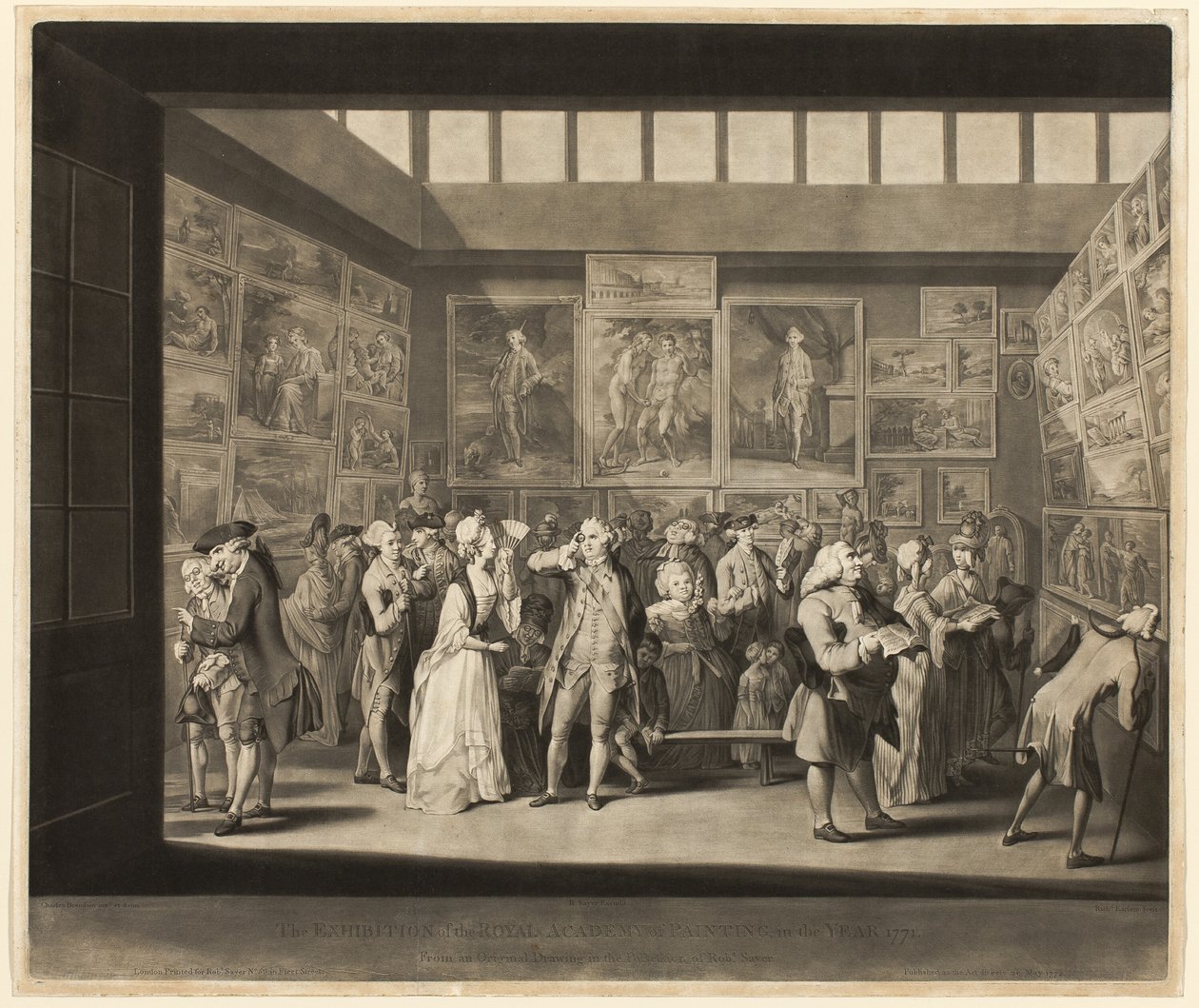 1771 年皇家绘画学院展览 作者 理查德·厄洛姆（Richard Earlom）