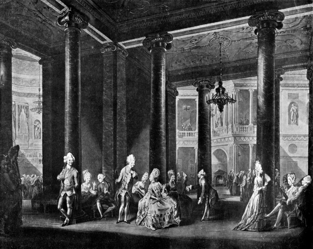 1772年，牛津路万神殿的内部。 作者 理查德·厄洛姆（Richard Earlom）