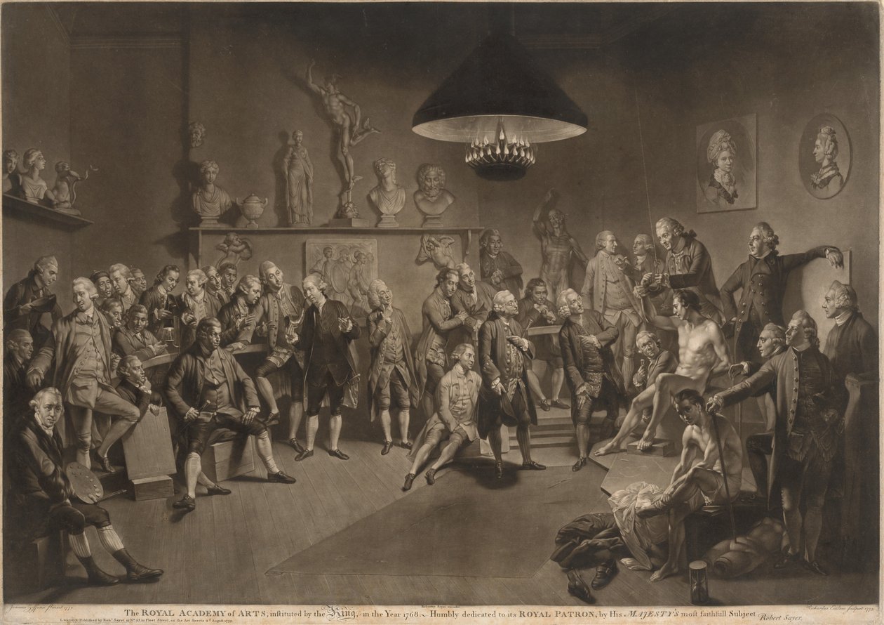 皇家艺术学院 作者 Richard Earlom，根据 Johann Zoffany